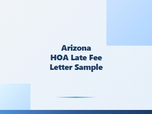 Arizona Hoa Late Fee Letter Sample