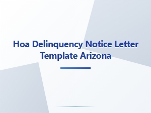 Arizona Hoa Late Fee Notice Letter Template