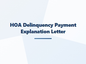 Hoa Delinquency Payment Explanation Letter Arizona