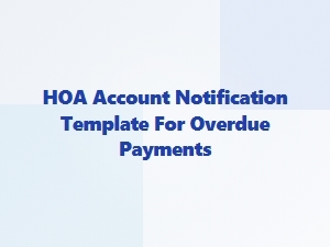 Hoa Account Overdue Payment Notification Template