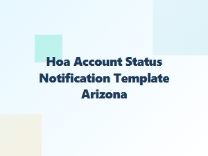 Hoa Account Status Notification Template Arizona