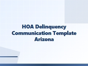 Hoa Delinquency Notification Template Arizona