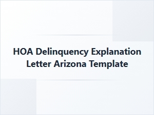 Hoa Delinquency Explanation Letter Template Arizona