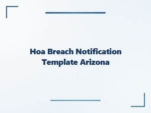 Hoa Breach Notice Template Arizona Format