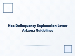 Hoa Breach Notice Format Arizona Guidelines