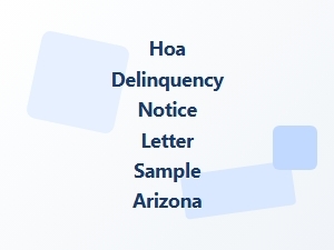 Hoa Breach Notice Format Arizona Sample