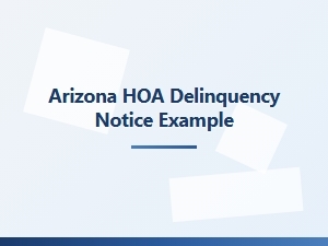 Arizona Hoa Delinquency Notice Sample