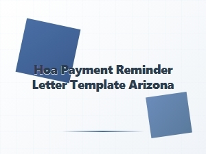 Hoa Payment Reminder Letter Template Arizona