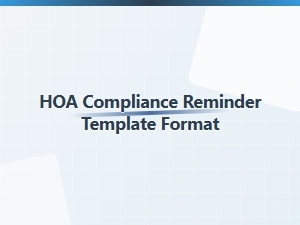 Hoa Compliance Reminder Template Format