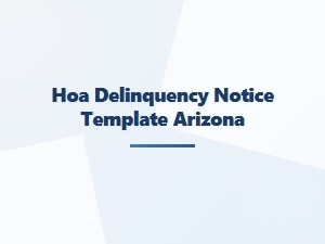 Hoa Compliance Reminder Template Arizona