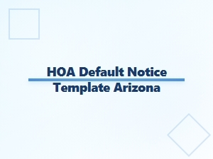 Hoa Default Notice Template Arizona Example