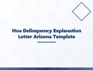 Hoa Delinquency Notice Template Arizona