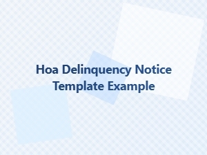 Hoa Delinquency Notice Template Example