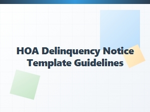 Hoa Delinquency Notice Template Guidelines