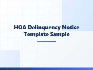 Hoa Delinquency Notice Template Sample