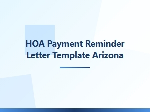 Hoa Payment Reminder Letter Template Arizona